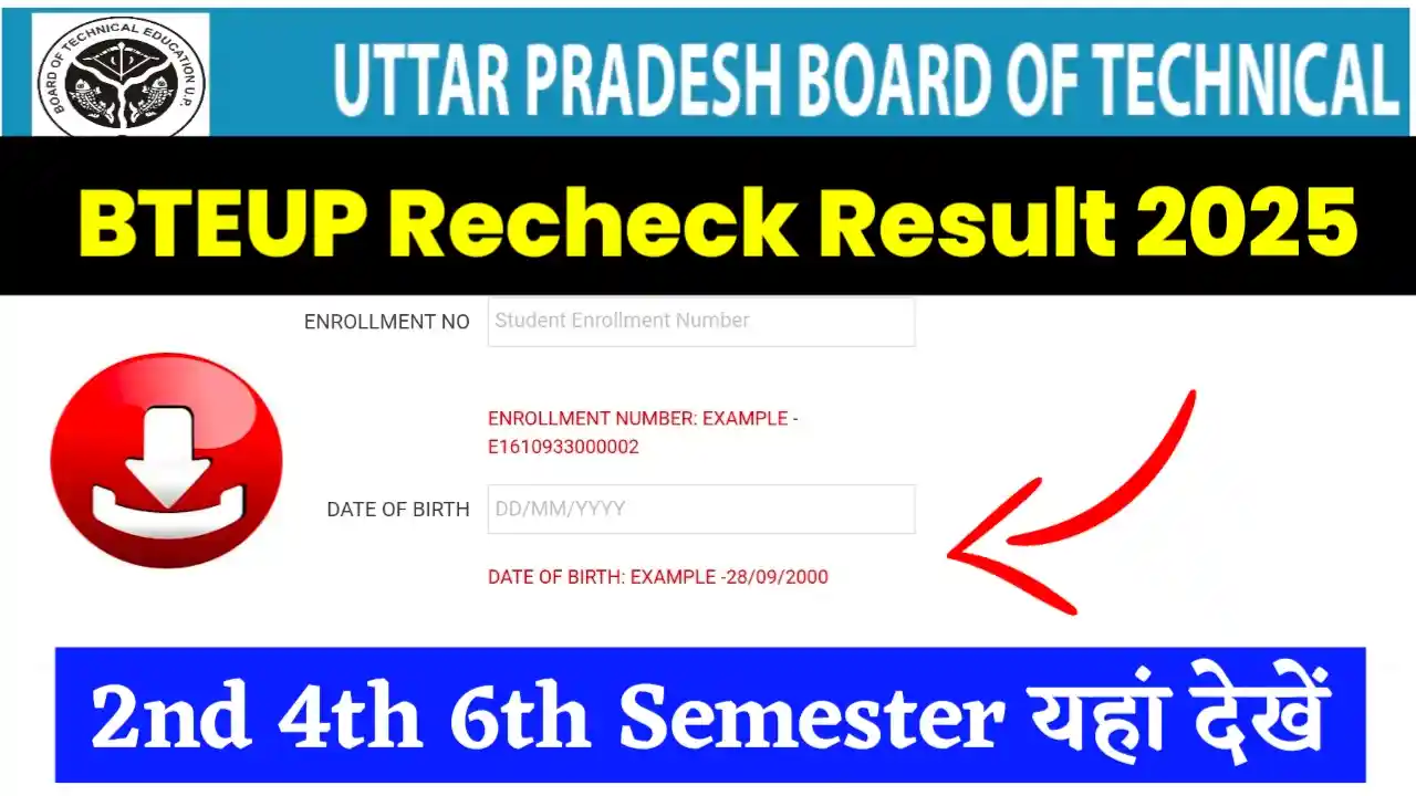 BTEUP Recheck Result 2025