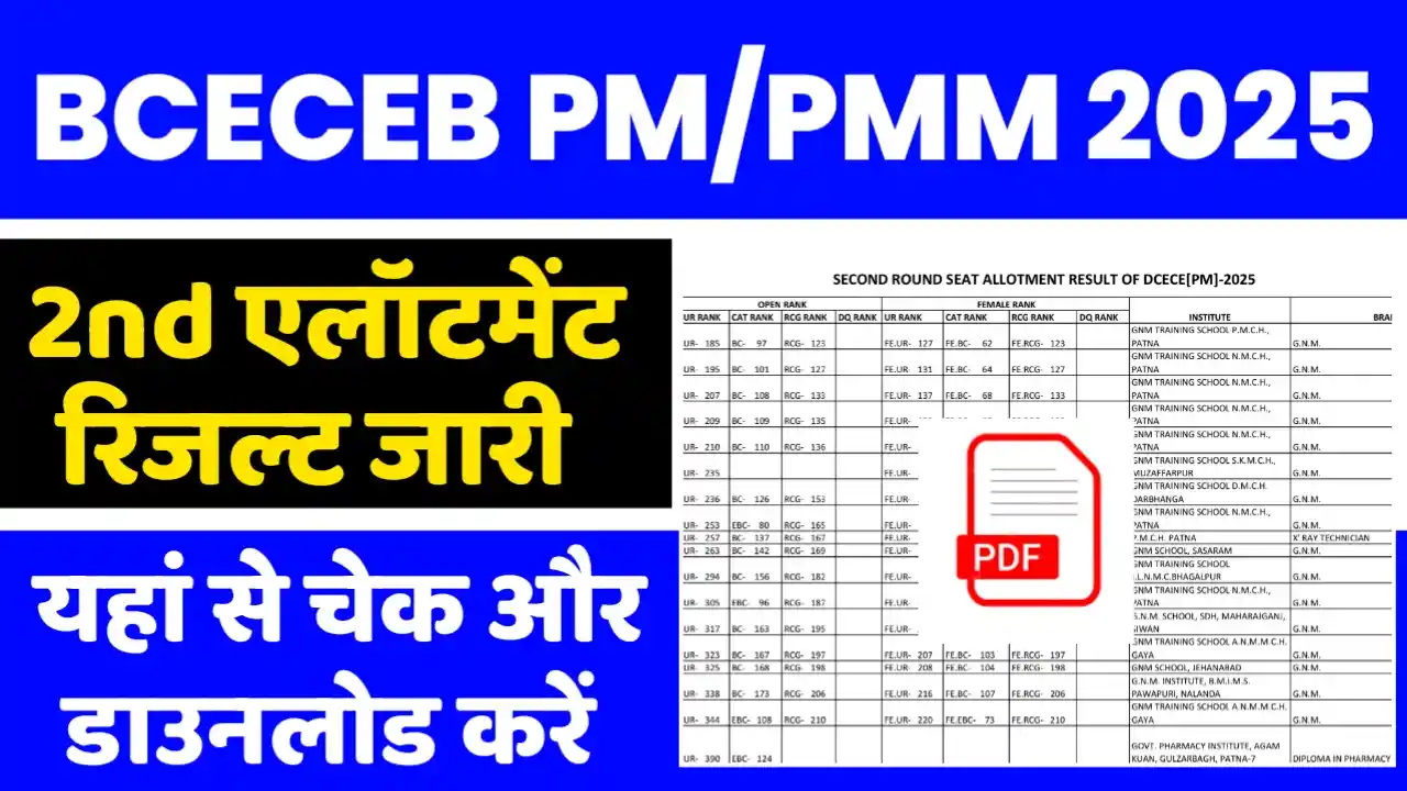 Bihar Paramedical 2nd Seat Allotment 2025