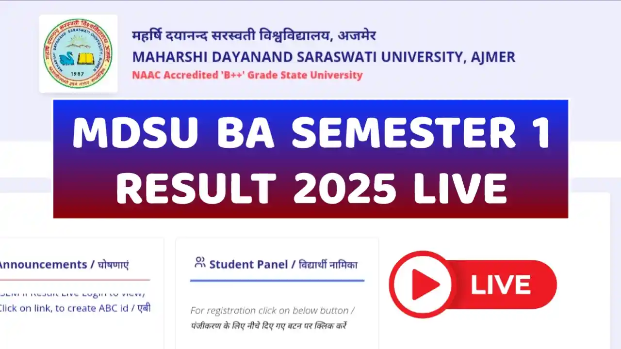 MDSU BA Sem 1 Result 2025