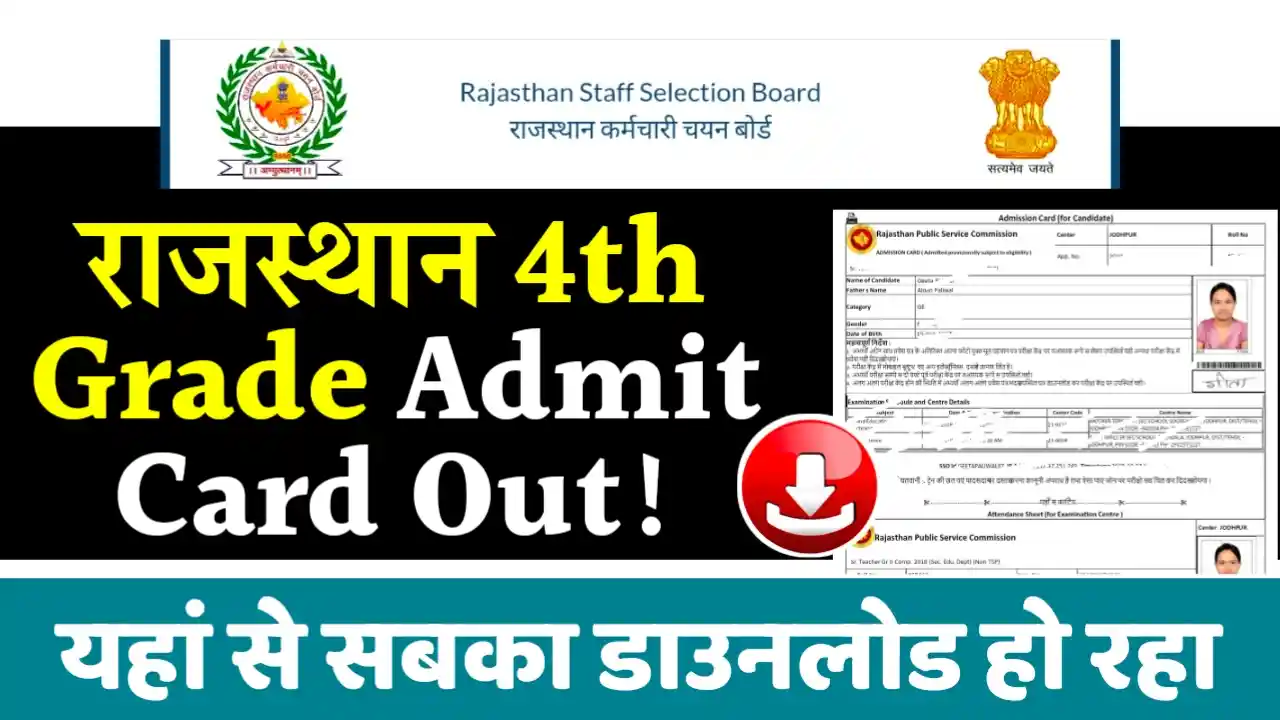 Rajasthan 4th Grade Admit Card 2025