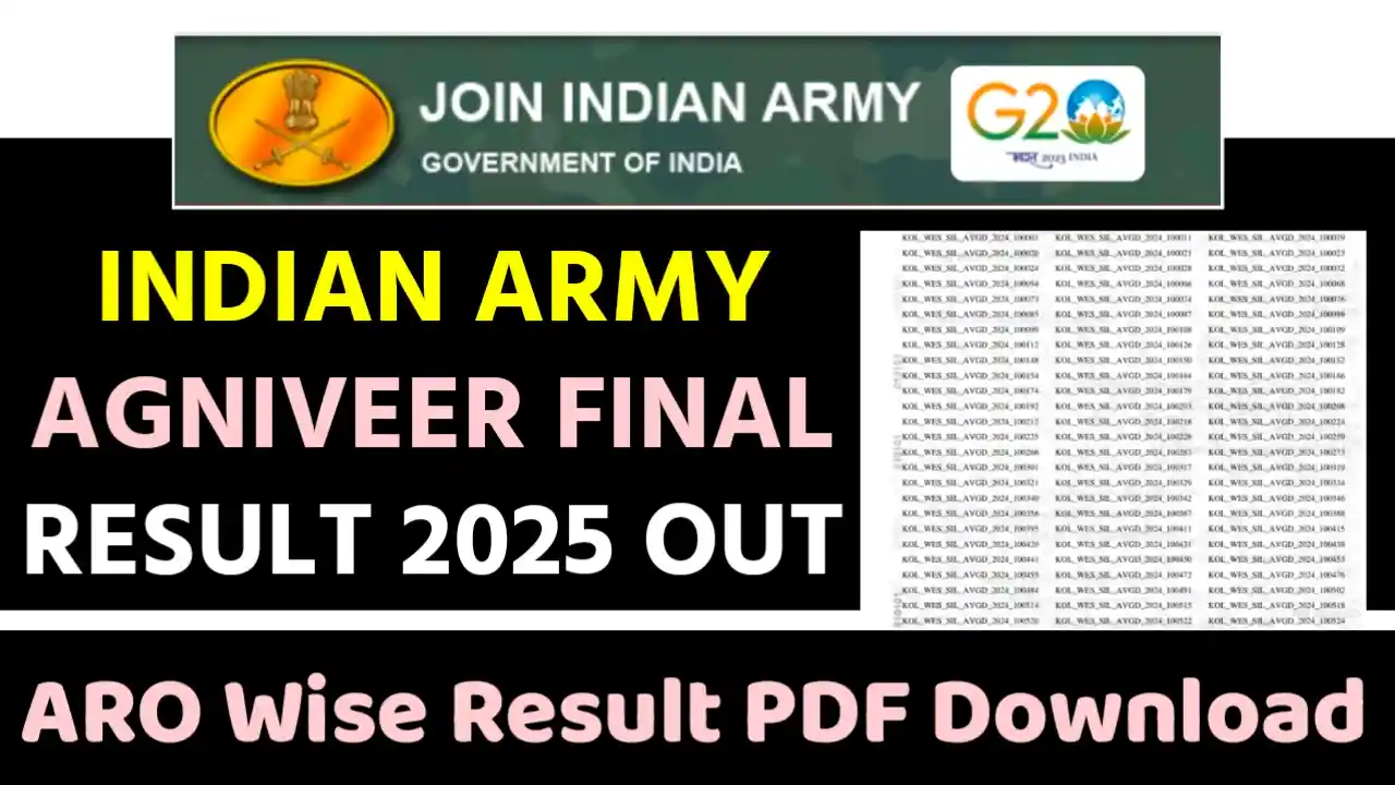 Army Agniveer Final Result