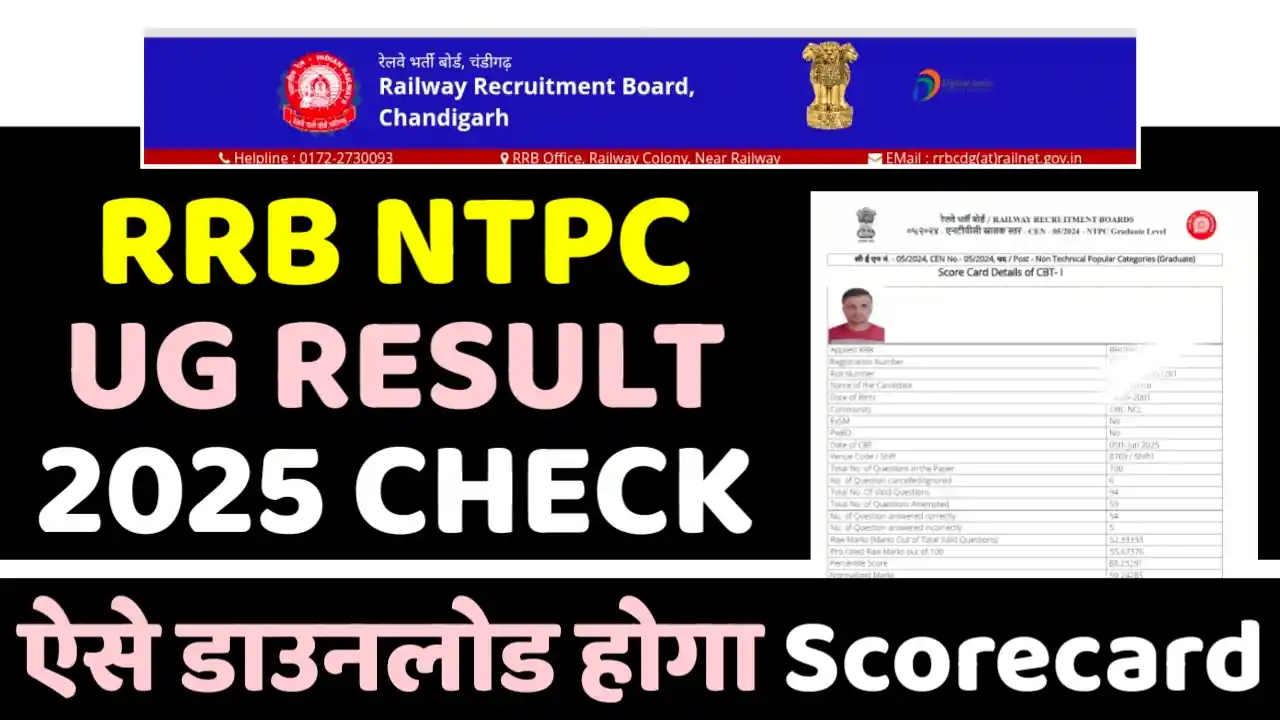 RRB NTPC UG Result 2025