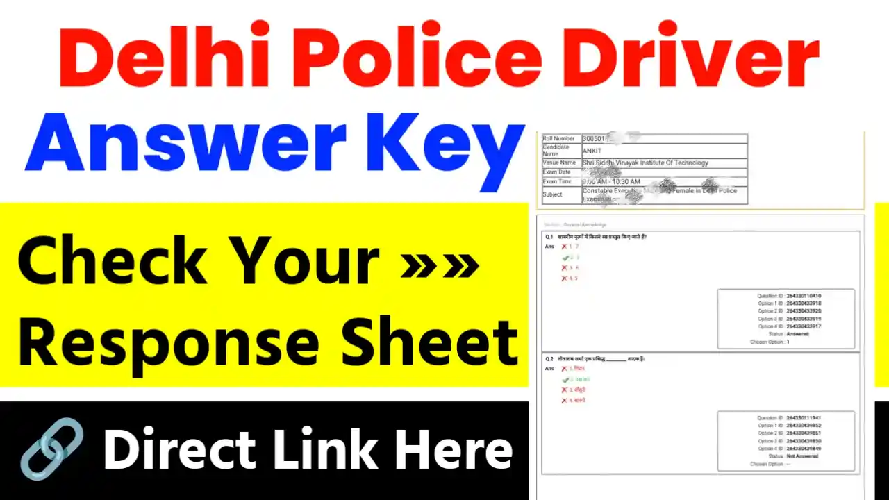 Delhi Police Driver Answer Key 2025