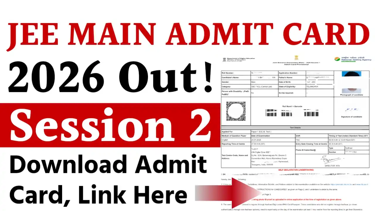 JEE Main Session 2 Admit Card 2026