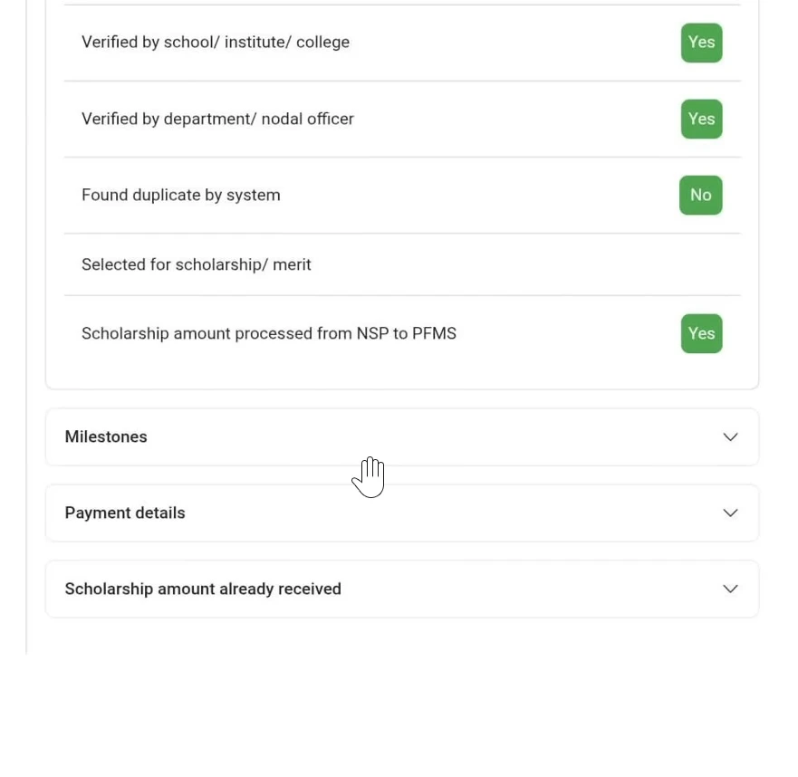 NSP Scholarship Status 2026